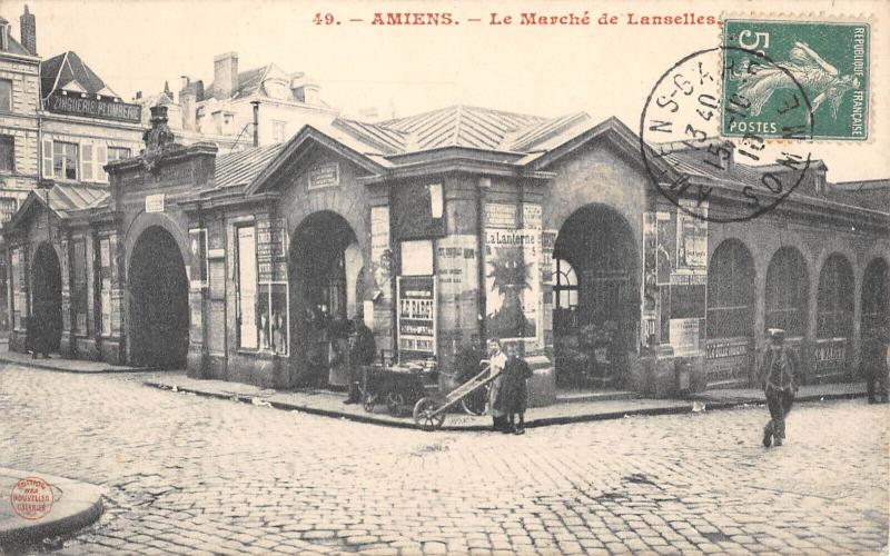 Carte postale ancienne Amiens - Le Marche De Lanselles à Amiens