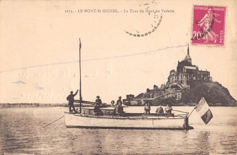 Carte postale ancienne Le Mont Saint Michel - Le Tour Du Mont En Vedette au Mont-Saint-Michel