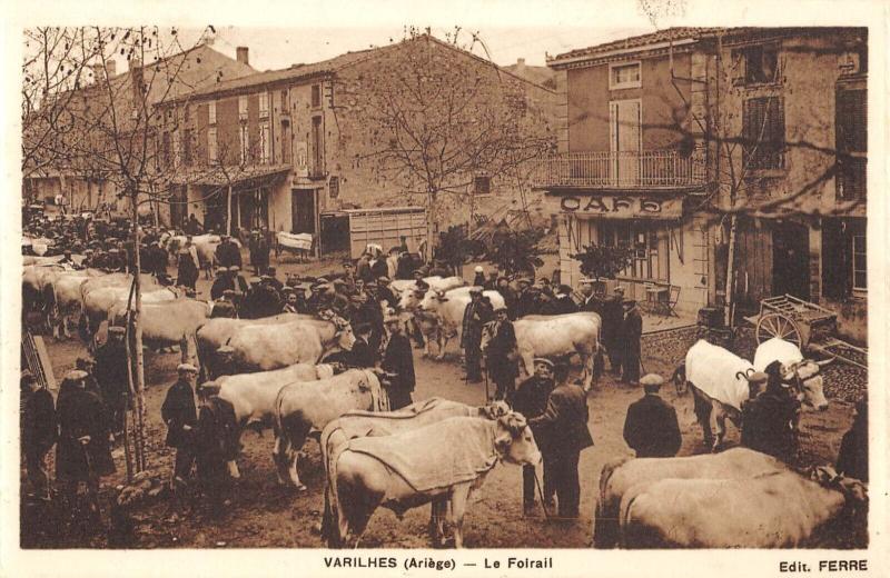 Carte postale ancienne Varilhes - Le Foirail à Varilhes