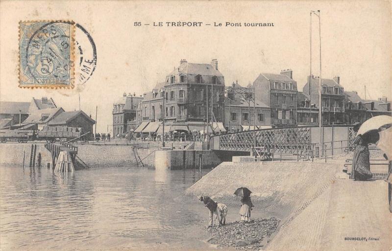 Carte postale ancienne Le Treport - Le Pont Tournant au Tréport