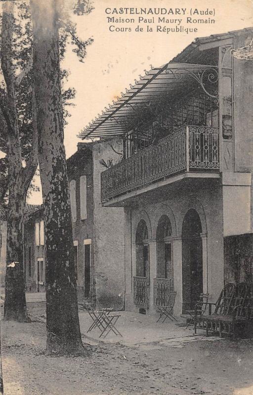 Carte postale ancienne Castelnaudary - Maison Paul Maury Romain - Cours De La Republique à Castelnaudary