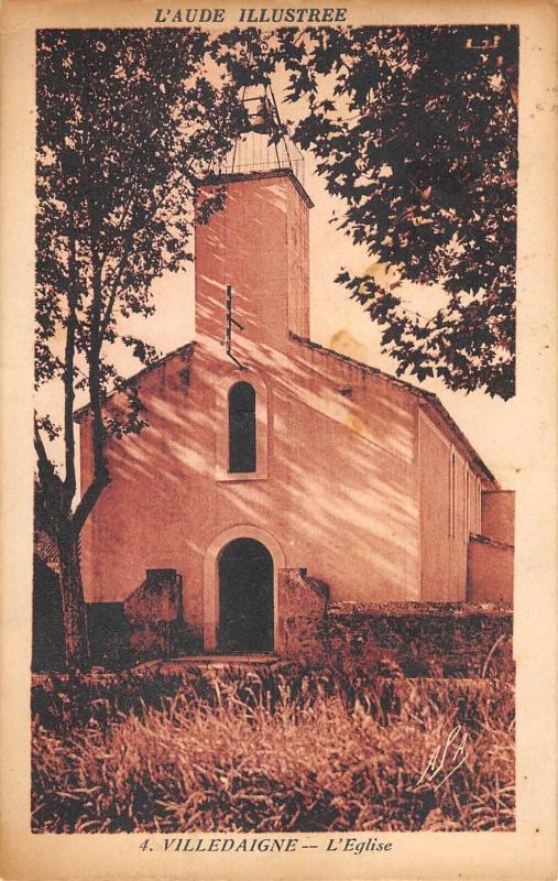 Carte postale ancienne Villedaigne - Eglise à Villedaigne
