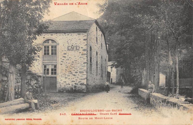 Carte postale ancienne Escouloubre Les Bains - Route De Mont Louis à Escouloubre