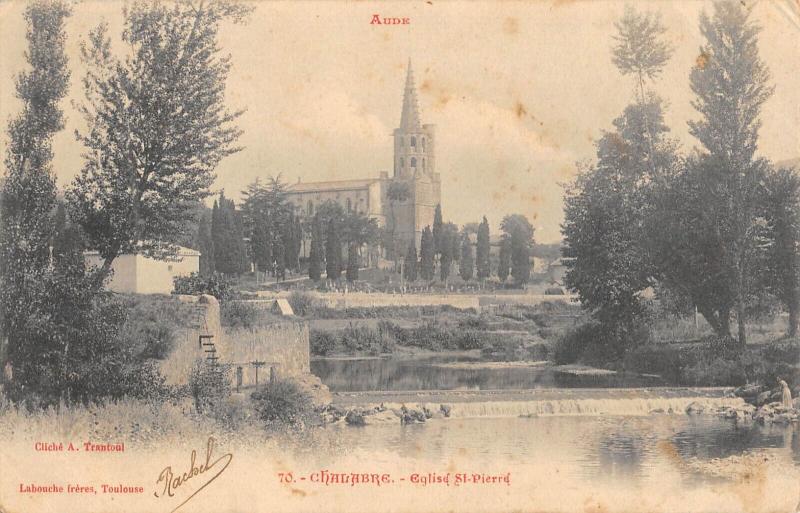 Carte postale ancienne Chalabre - Eglise Saint Pierre à Chalabre