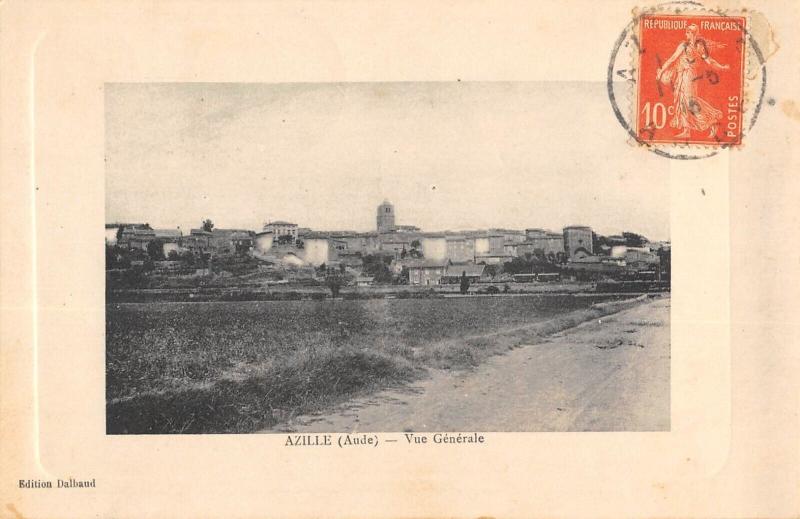 Carte postale ancienne Azille - Vue Generale à Azille