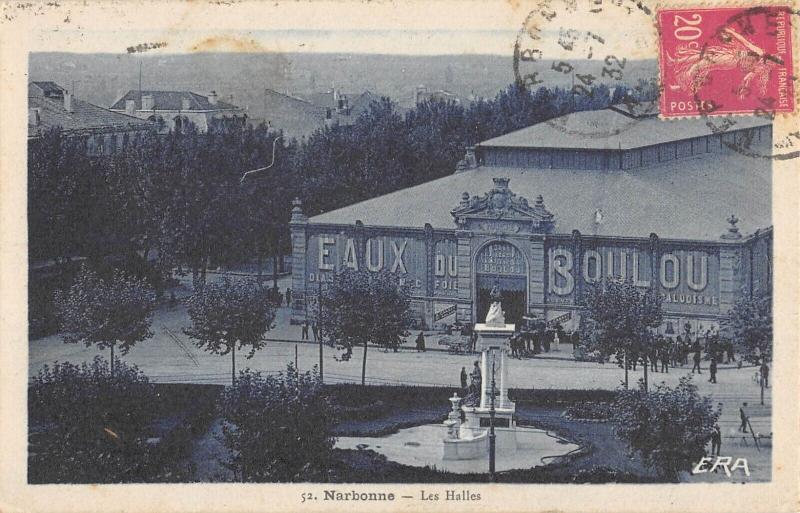 Carte postale ancienne Narbonne - Les Halles à Narbonne