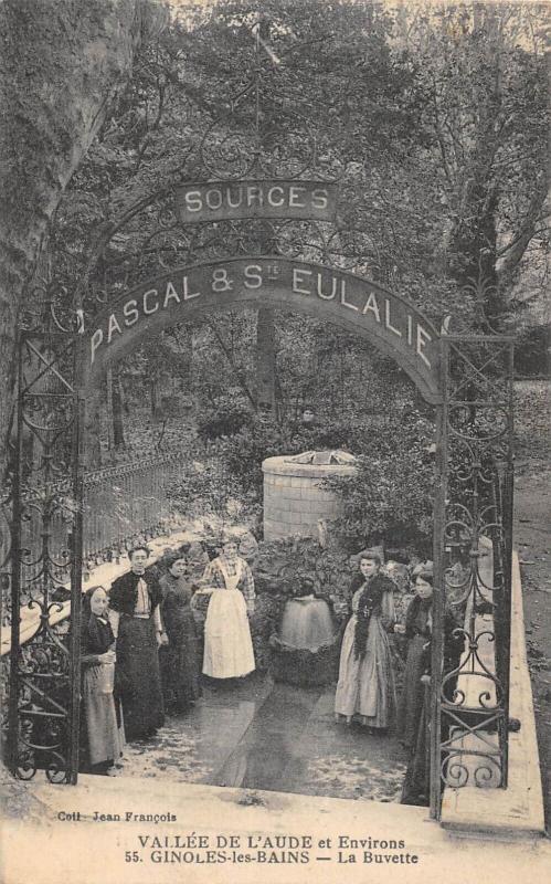 Carte postale ancienne Ginoles Les Bains - La Buvette à Ginoles
