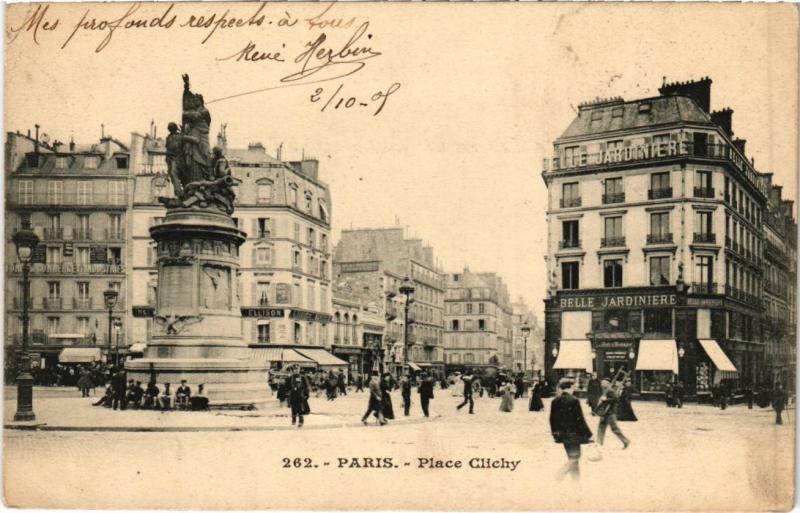 Carte postale ancienne Place Clichy à Paris 9e