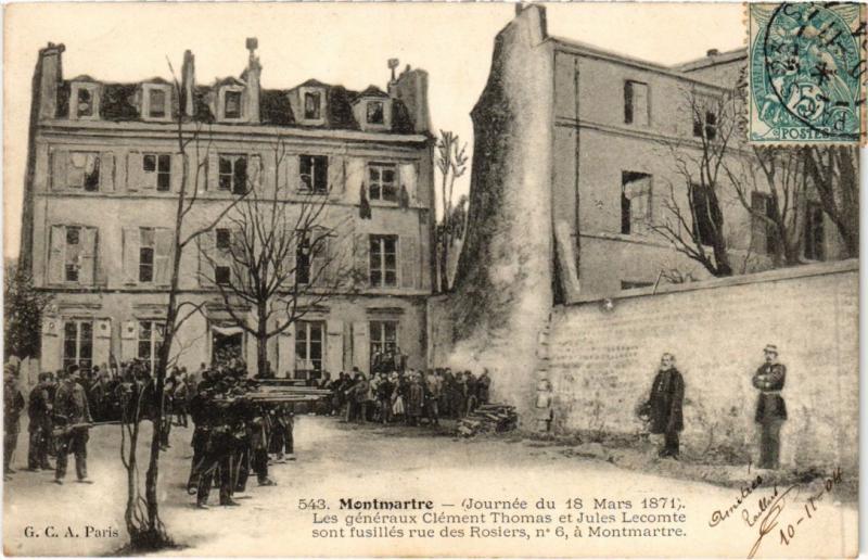 Carte postale ancienne Montmartre - Journée du 18 Mars 1871 à Paris 18e