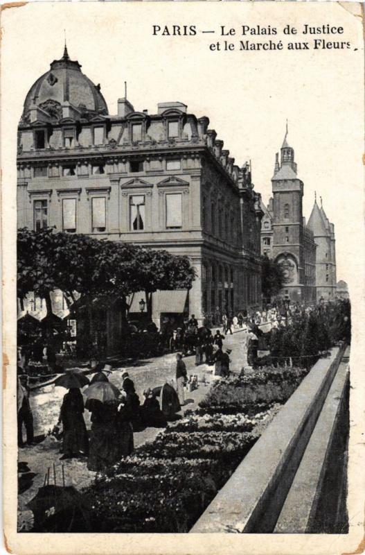 Carte postale ancienne Paris Petits Metiers Marche aux Fleurs