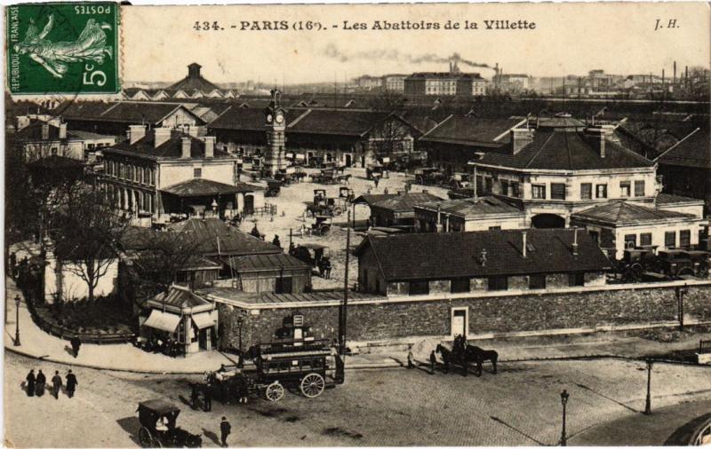 Carte postale ancienne Les Abattoirs de la Villette à Paris 19e