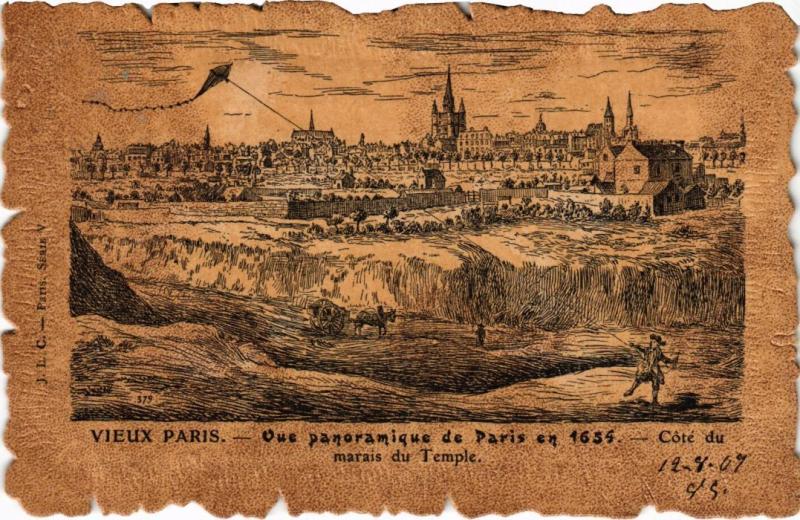 Carte postale ancienne Vieux Paris vue panoramique