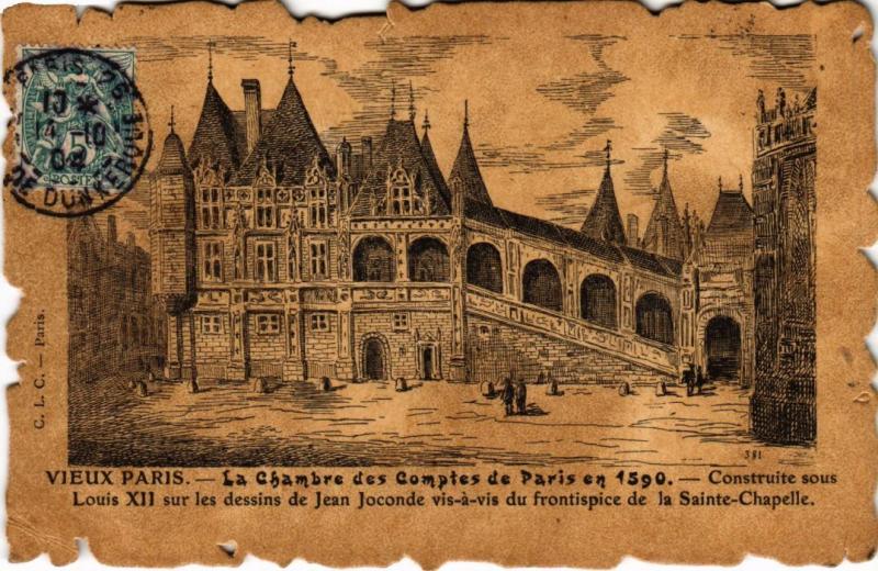 Carte postale ancienne Vieux Paris Chambre des Comptes