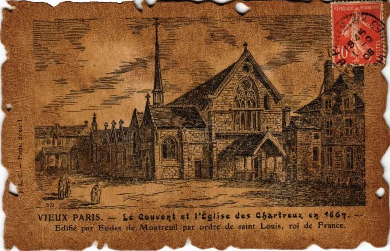 Carte postale ancienne Vieux Paris Couvent et Eglise des Chartreux à Paris 4e