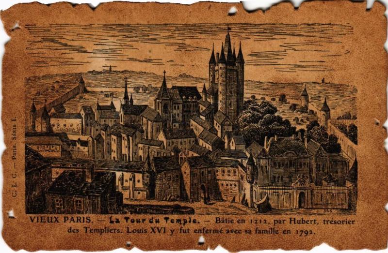 Carte postale ancienne Vieux Paris Tour du Temple