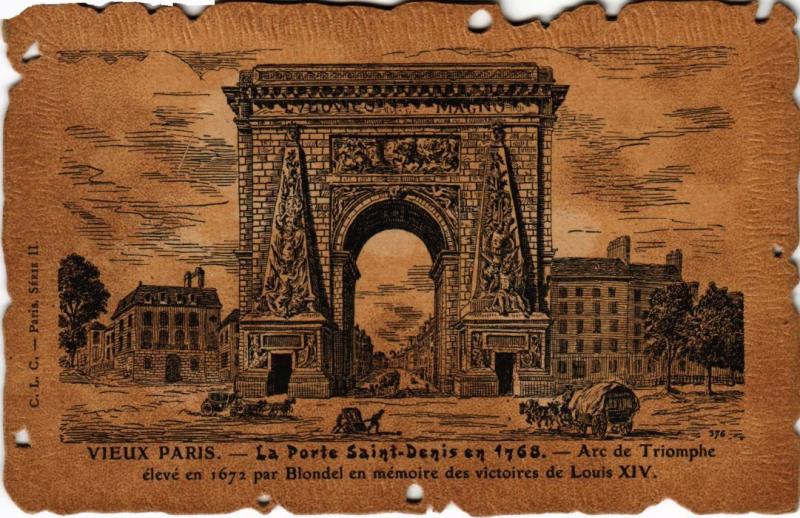 Carte postale ancienne Vieux Paris Porte Saint-Denis