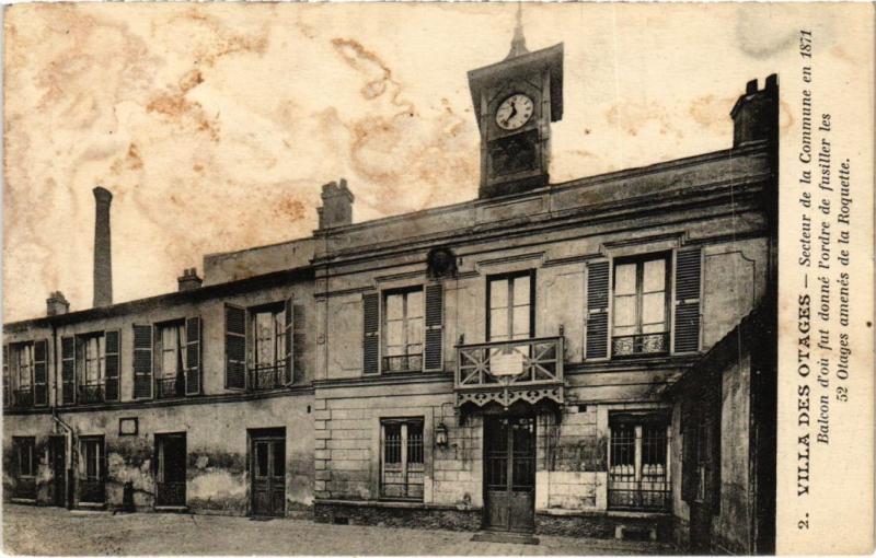 Carte postale ancienne Commune 1871 Paris 20e Villa des Otages, 85, Rue Haxo à Paris 20e