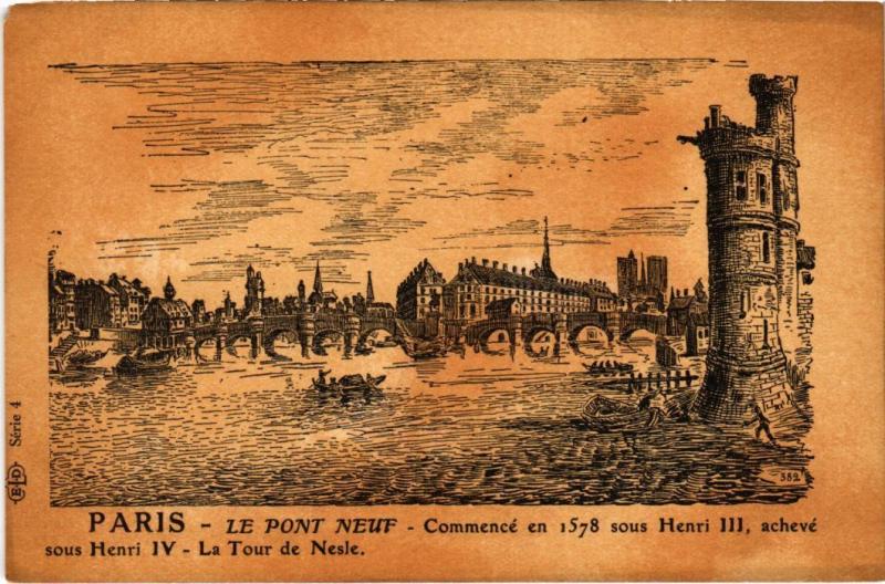Carte postale ancienne Vieux Paris le Pont-Neuf