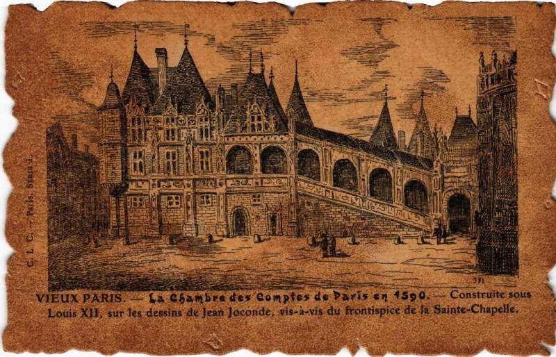 Carte postale ancienne Vieux Paris Chambre des Comptes