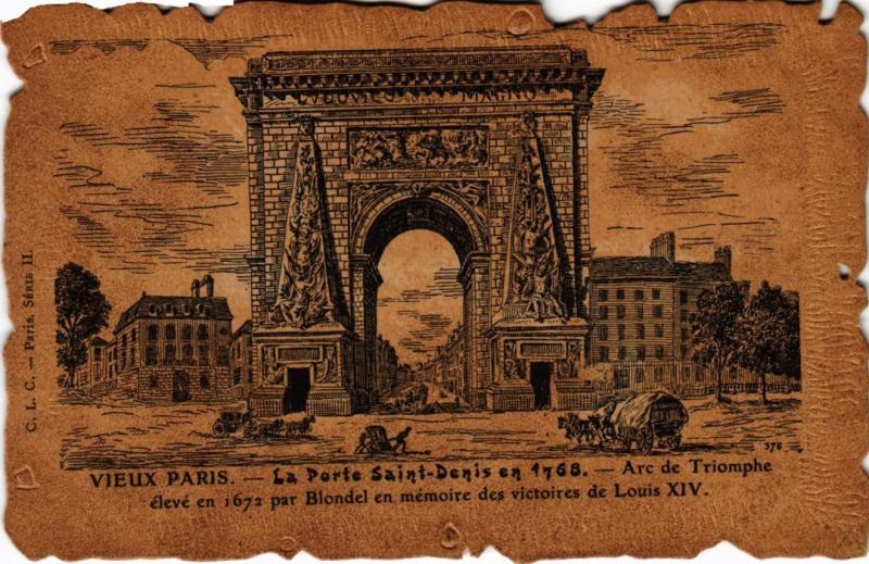 Carte postale ancienne Vieux Paris Porte Saint-Denis