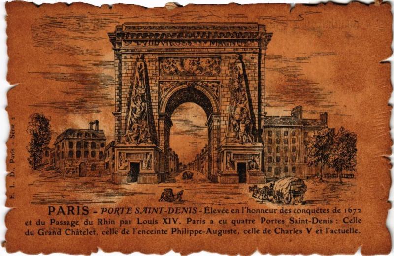 Carte postale ancienne Vieux Paris Porte Saint-Denis