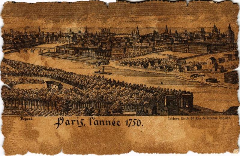 Carte postale ancienne Vieux Paris annee 1750