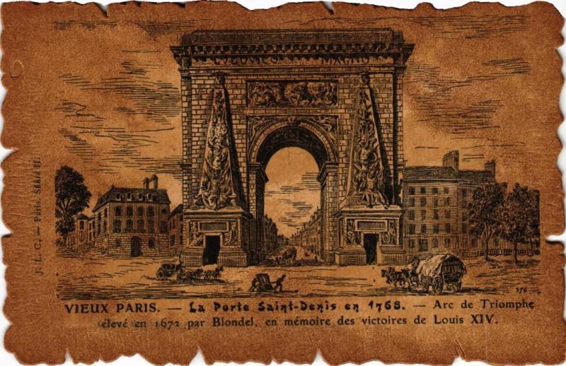 Carte postale ancienne Vieux Paris Porte Saint-Denis