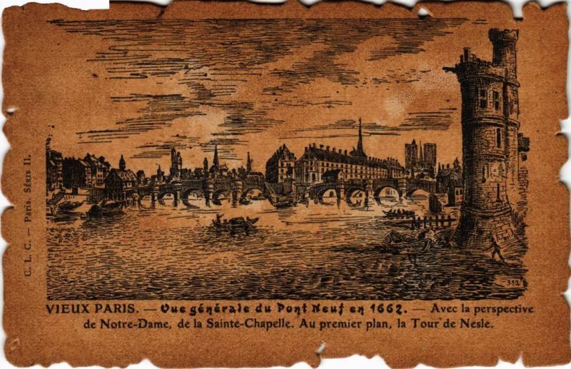 Carte postale ancienne Vieux Paris le Pont-Neuf