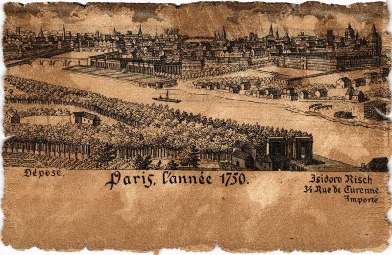 Carte postale ancienne Vieux Paris annee 1750