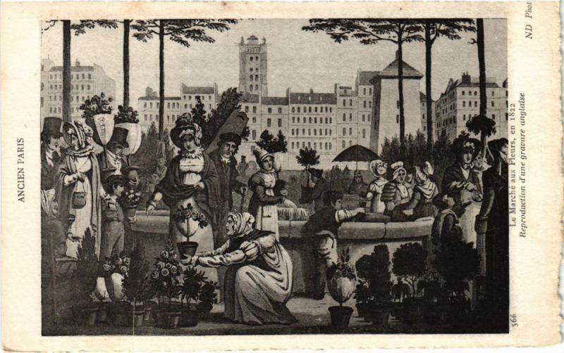 Carte postale ancienne Ancien Paris Marche aux Fleurs