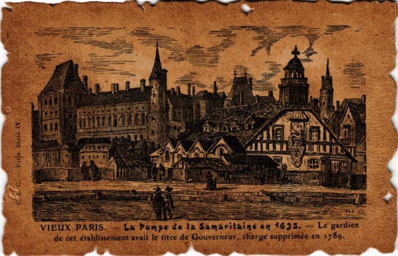 Carte postale ancienne Vieux Paris Pompe de la Samaritaine