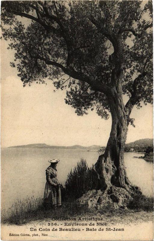 Carte postale ancienne Environs de Nice - Un Coin de Beaulieu - Baie de Saint-Jean