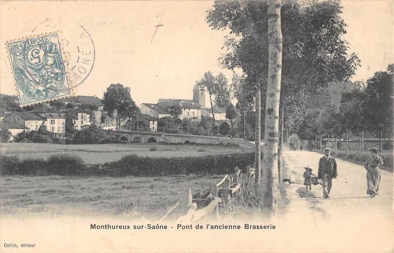 Carte postale ancienne Monthureux Sur Saone - Pont De L'Ancienne Brasserie à Monthureux-sur-Saône