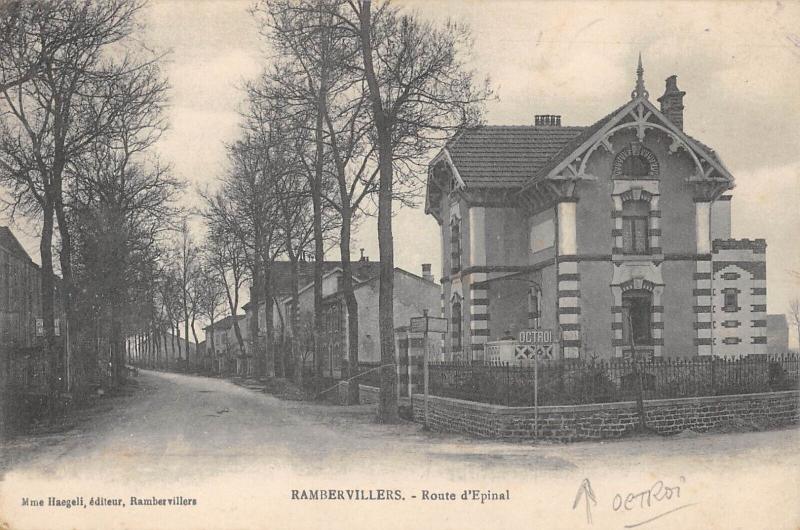 Carte postale ancienne Rambervillers - Route D'Epinal à Rambervillers