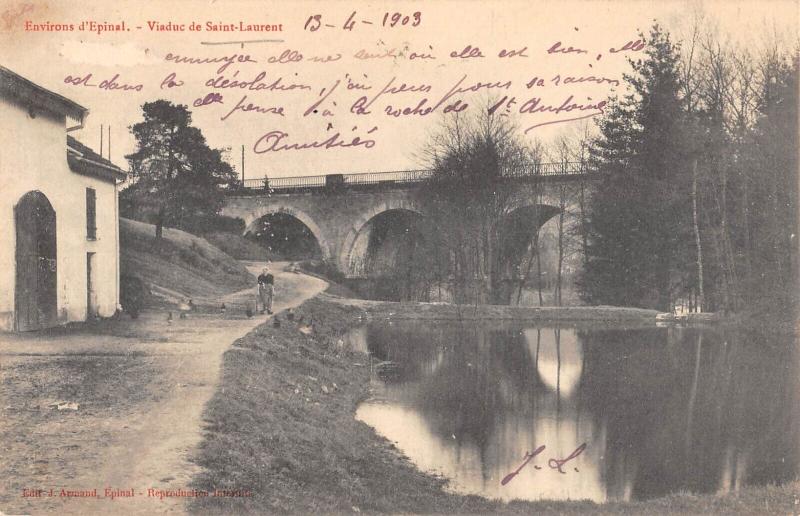 Carte postale ancienne Environs D'Epinal - Viaduc De Saint Laurent