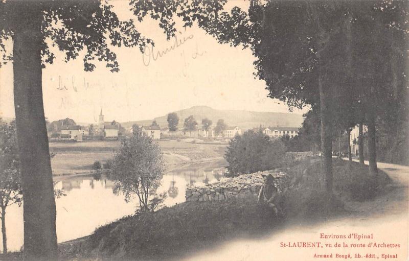 Carte postale ancienne Saint Laurent - Vu De La Route D'Archettes à Archettes