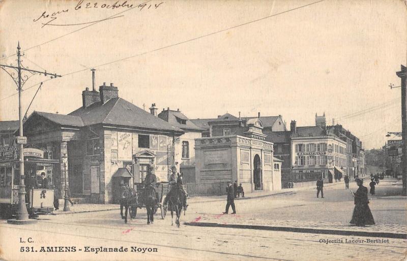 Carte postale ancienne Amiens - Esplanade Noyon à Amiens