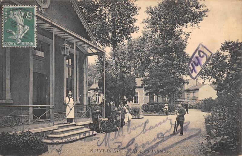 Carte postale ancienne Saint Denis - Hopital Militaire à Saint-Denis