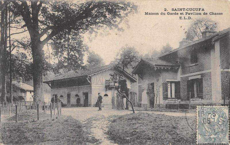 Carte postale ancienne Saint Cucufa - Maison Du Garde Et Pavillon De Chasse