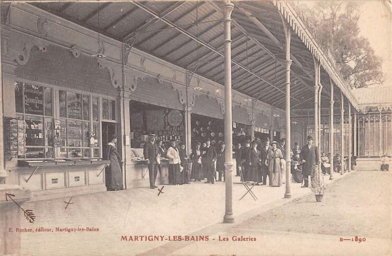 Carte postale ancienne Martigny Les Bains - Les Galeries à Martigny-les-Bains
