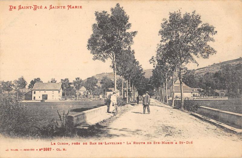 Carte postale ancienne Le Giron - Pres De Ban De Laveline - La Route De Sainte-Marie A Saint Die à Ban-de-Laveline