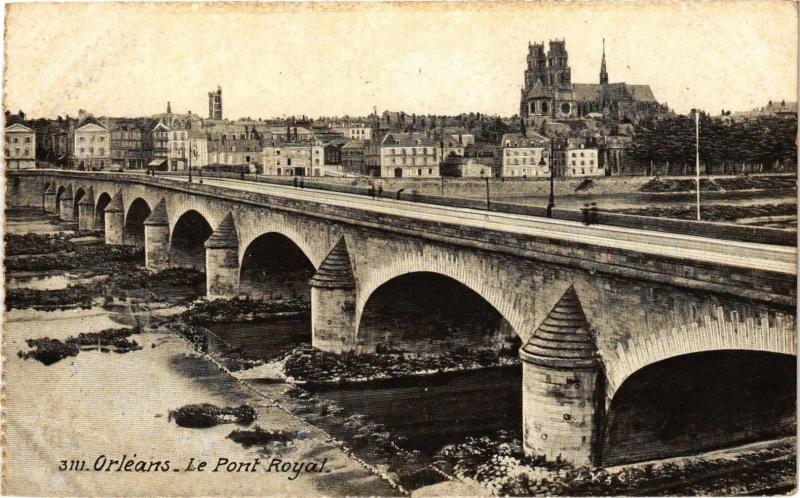 Carte postale ancienne Orleans - Le Pont Royal à Orléans