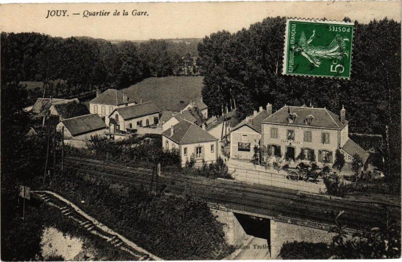 Carte postale ancienne Jouy-Quartier de la Gare