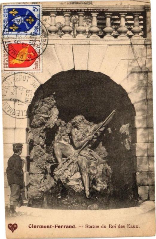 Carte postale ancienne Clermont-Ferrand - Statude du Roi des Eaux à Clermont-Ferrand