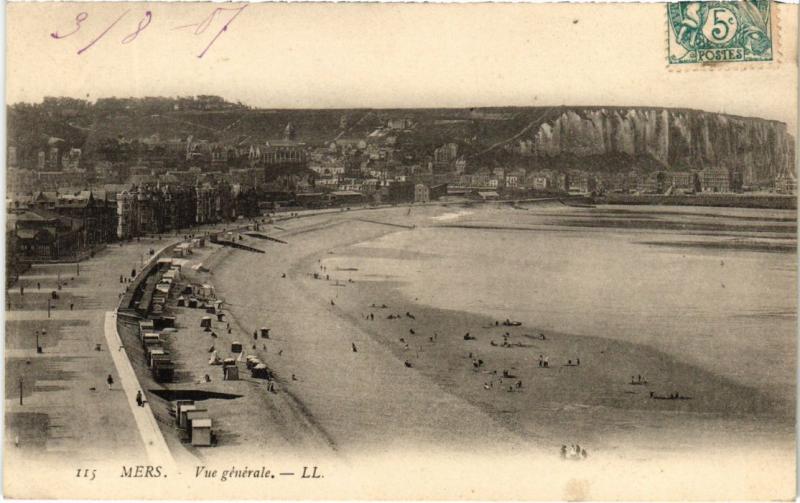 Carte postale ancienne Mers-les-Bains Vue Generale à Mers-les-Bains