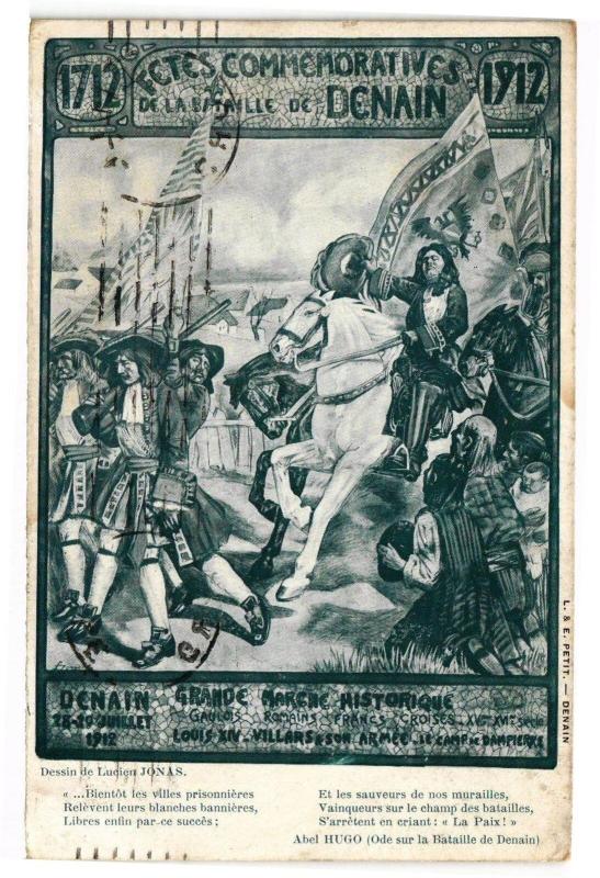 Carte postale ancienne Fetes commemoratives de la bataille de Denain à Denain