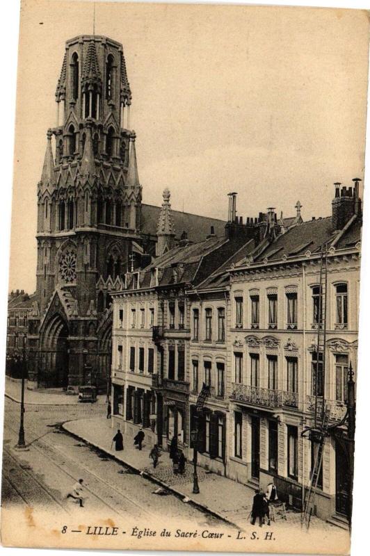 Carte postale ancienne Lille - Eglise du Sacre - Coeur à Lille