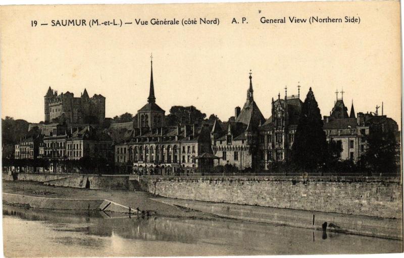 Carte postale ancienne Saumur - Vue générale (Cote Nord) général View (Northern à Saumur