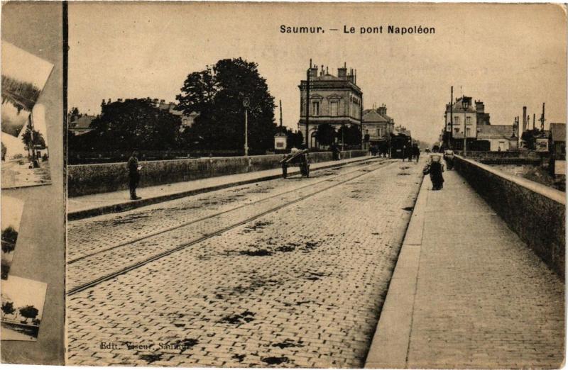 Carte postale ancienne Saumur - Le Pont Napoleon à Saumur