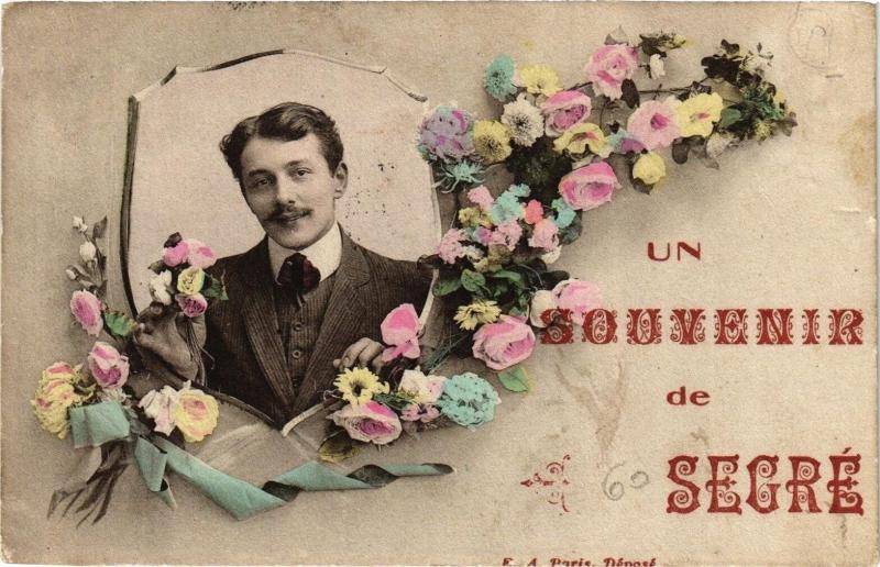 Carte postale ancienne Un Souvenir de Segré